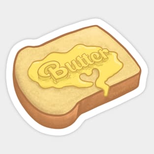 Butter Lettering on Toast Sticker